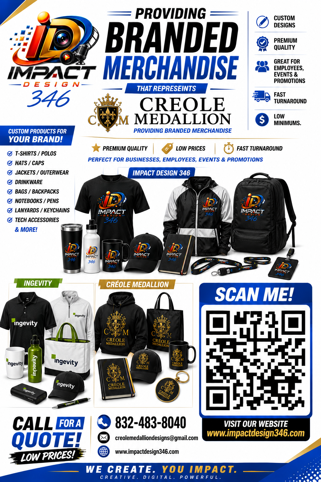 Branded Merchandise Collection — custom branded merchandise by Creole Medallion