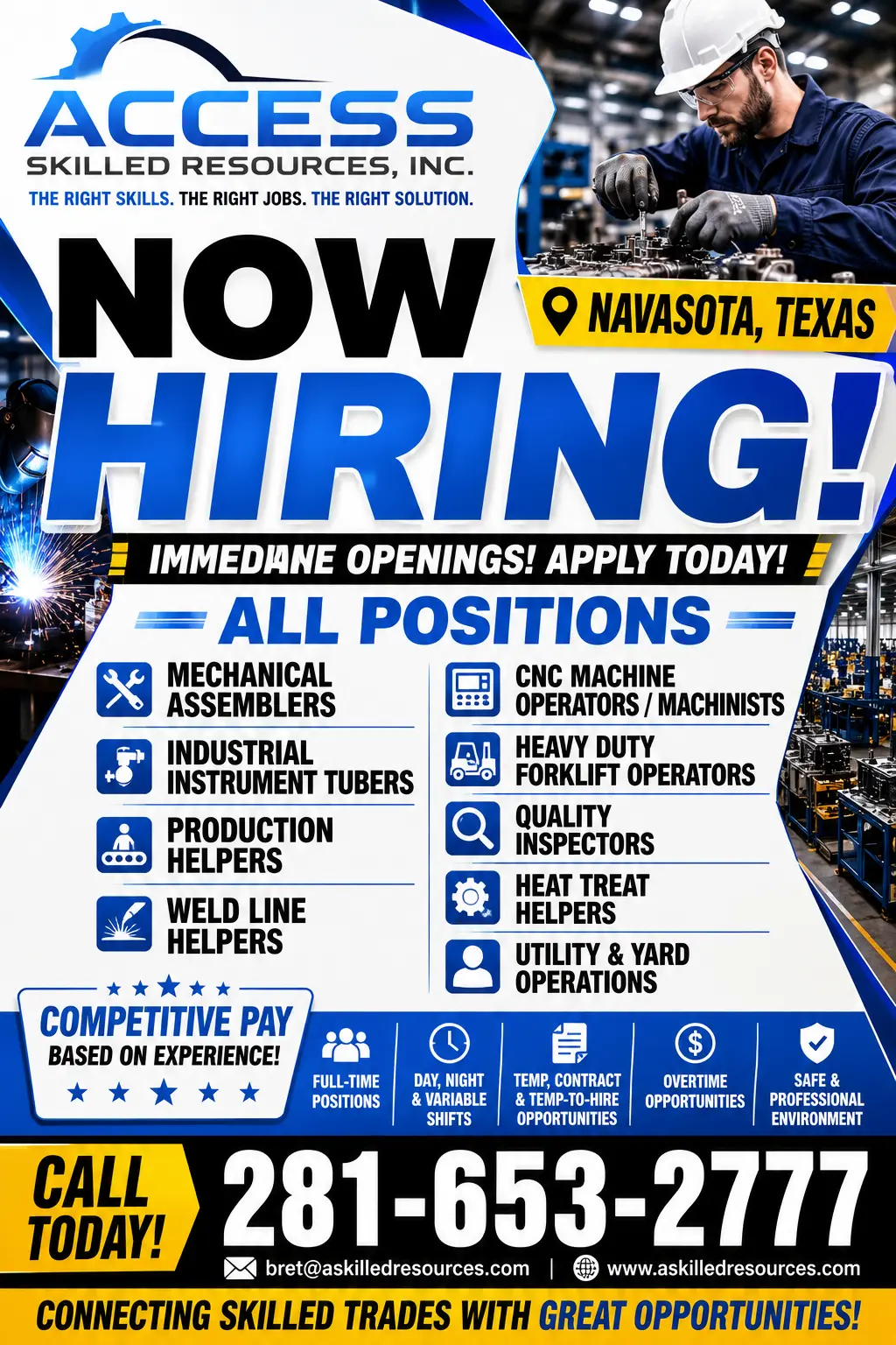 Now Hiring — Navasota, TX