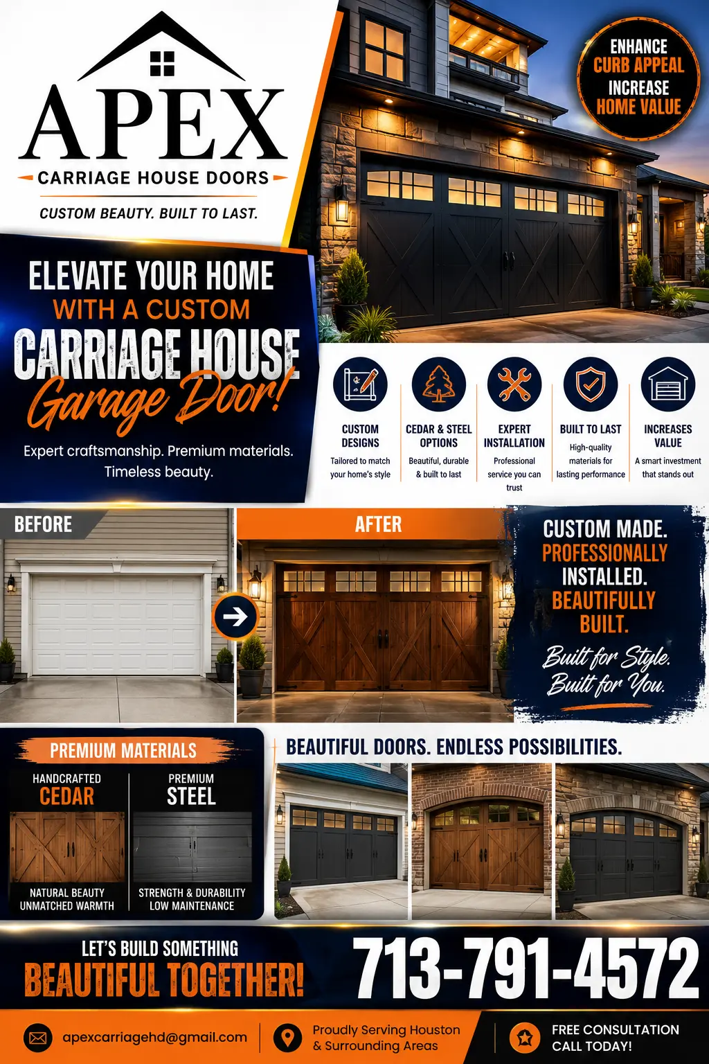 Elevate Your Home — Custom Carriage Doors