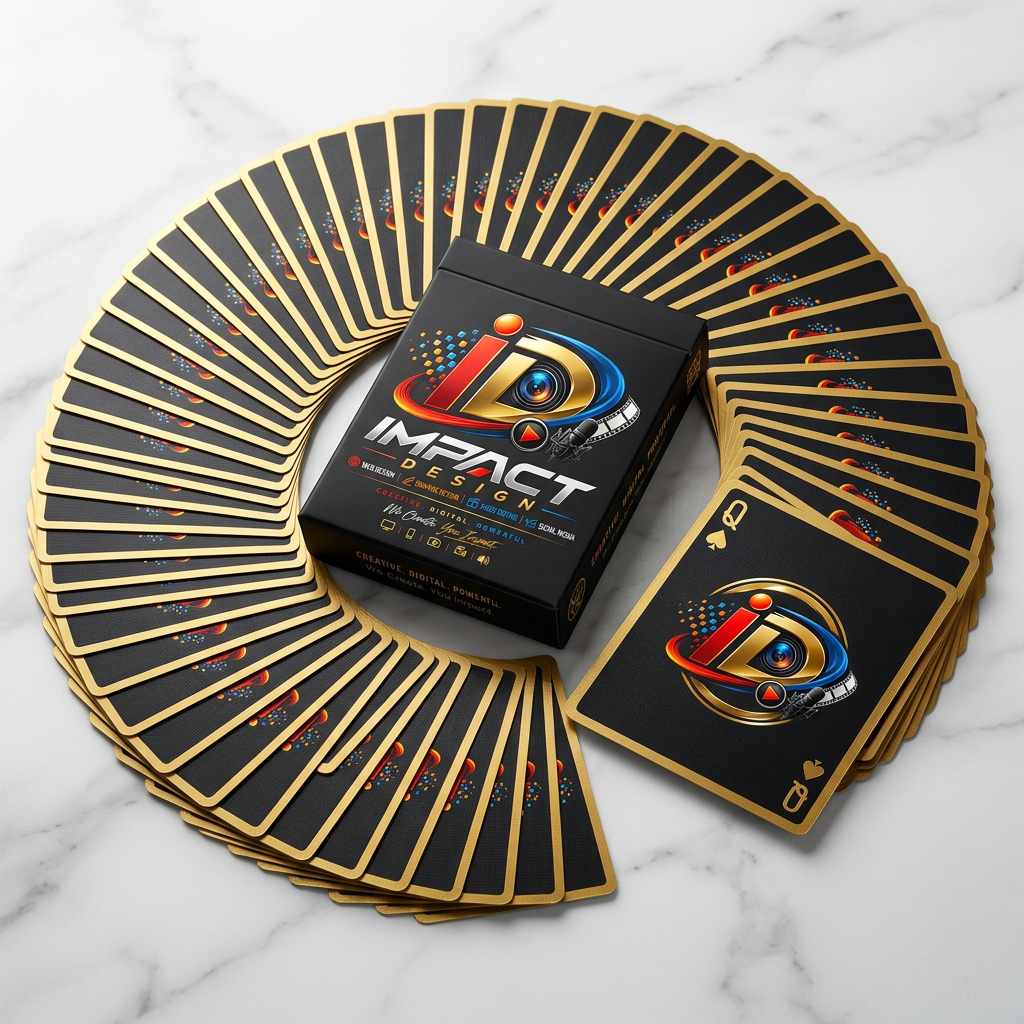 Custom Playing Cards with Impact Design logo