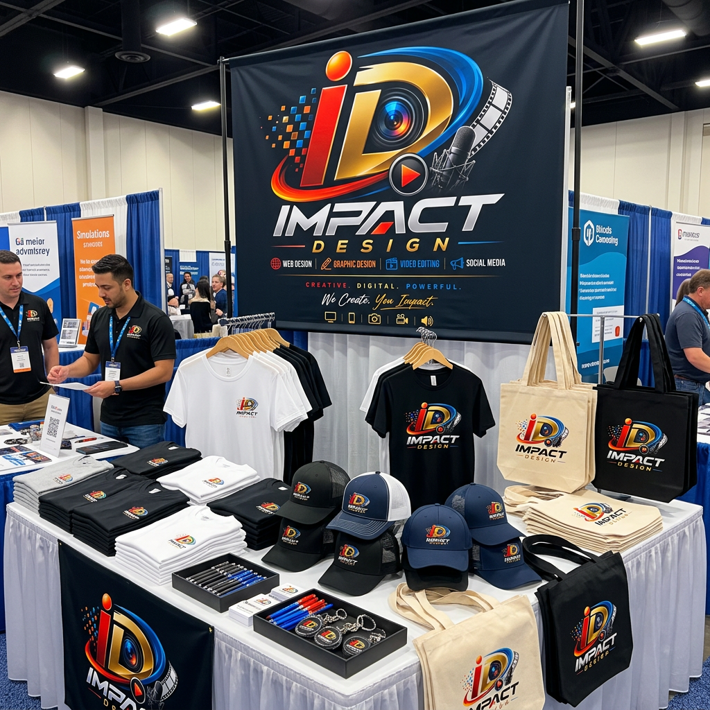 Event Merchandise with Impact Design logo